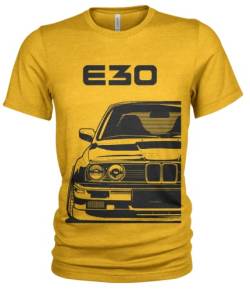 E30 M3 Street Style Herren T-Shirt #1957 (M, Gold) von Quarter Mile Clothing