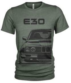 E30 M3 Street Style Herren T-Shirt #1957 (M, Militar) von Quarter Mile Clothing