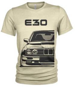 E30 M3 Street Style Herren T-Shirt #1957 (M, Sand) von Quarter Mile Clothing