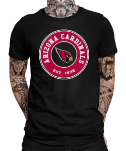 Arizona Cardinals - American Football Team NFL Super Bowl Herren Männer T-Shirt | Schwarz | XXL von Quattro Formatee