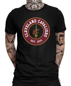 Cleveland Cavaliers - Basketball Spieler Sport Team NBA Trikot für Fans Herren Männer T-Shirt | Schwarz | 3XL von Quattro Formatee