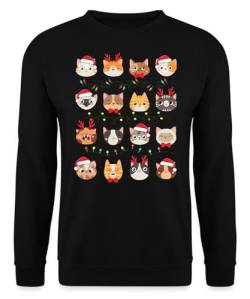 Katzen Lichterkette - Weihnachten X-Mas Christmas Pullover Sweatshirt von Quattro Formatee