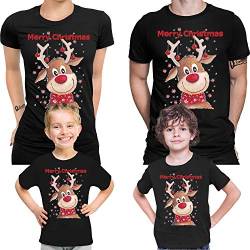 Merry Christmas Süßes Rentier mit leckerer Weihnachtsschokolade - Weihnachten REH Elch Ugly X-Mas Santa Claus Frauen Damen T-Shirt | Schwarz | S von Quattro Formatee