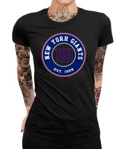 New York Giants - American Football Team NFL Super Bowl Frauen Damen T-Shirt | Schwarz | XL von Quattro Formatee