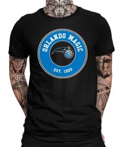 Orlando Magic - Basketball Spieler Sport Team NBA Trikot für Fans Herren Männer T-Shirt | Schwarz | XXL von Quattro Formatee