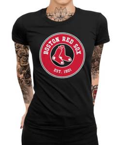 Quattro Formatee Boston Red Sox - Baseball Sport MLB Mannschaft Team Frauen Damen T-Shirt von Quattro Formatee