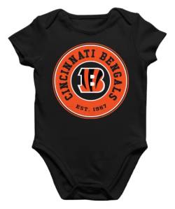 Quattro Formatee Cincinnati Bengals - American Football Super Bowl Playoffs NFL Fans Kurzarm Baby Body Einzelteiler Strampler von Quattro Formatee