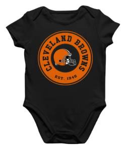 Quattro Formatee Cleveland Browns - American Football NFL Team Super Bowl Playoffs Kurzarm Baby Body Einzelteiler Strampler von Quattro Formatee