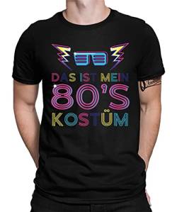 Quattro Formatee Das ist Mein 80er 80s Kostüm - Karneval Fasching Retro Party Festival Kostüm Outfit Herren Männer T-Shirt von Quattro Formatee