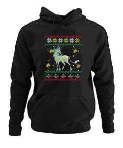 Quattro Formatee Das letzte Einhorn - Weihnachten Familien Set Weihnachtspullover Pullover Hoodie Kapuzenpullover Kapuzenpulli von Quattro Formatee