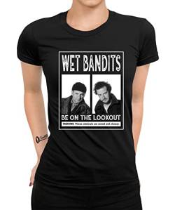 Quattro Formatee Harry & Marv Wet Bandits- Kevin Allein zu Haus Weihnachten Familien Set Weihnachtsshirt Frauen Damen T-Shirt von Quattro Formatee