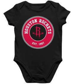 Quattro Formatee Houston Rockets - Basketball NBA Team Basketballer Trikot für Fans Kurzarm Baby Body Einzelteiler Strampler von Quattro Formatee