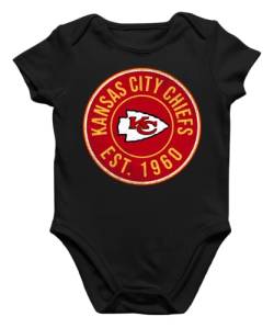 Quattro Formatee Kansas City Chiefs - American Football NFL Team Super Bowl Playoffs Kurzarm Baby Body Einzelteiler Strampler von Quattro Formatee