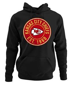 Quattro Formatee Kansas-City Chiefs vs. Tampa-Bay Buccaneers Playoffs American Football NFL Super Bowl 55 Bucs Pullover Hoodie Kapuzenpullover | Schwarz | M von Quattro Formatee