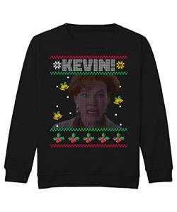 Quattro Formatee Kevin allein zu Haus - Weihnachten Ugly Christmas Familien Set Weihnachtspullover Kinder Pullover Sweatshirt von Quattro Formatee