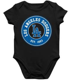 Quattro Formatee Los Angeles Dodgers - Baseball Sport MLB Mannschaft Team Kurzarm Baby Body Einzelteiler Strampler von Quattro Formatee