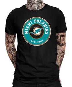 Quattro Formatee Miami Dolphins - American Football Super Bowl Playoffs NFL Fans Herren Männer T-Shirt von Quattro Formatee