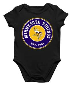 Quattro Formatee Minnesota Vikings - American Football NFL Team Super Bowl Playoffs Kurzarm Baby Body Einzelteiler Strampler von Quattro Formatee