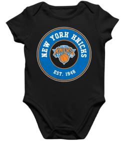 Quattro Formatee New York Knicks - Basketball NBA Team Basketballer Trikot für Fans Kurzarm Baby Body Einzelteiler Strampler von Quattro Formatee