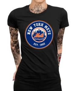 Quattro Formatee New York Mets - Baseball Sport MLB Mannschaft Team Frauen Damen T-Shirt von Quattro Formatee