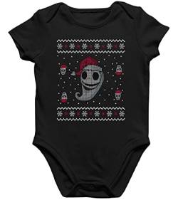 Quattro Formatee Nightmare Before Christmas - Weihnachten Ugly Christmas Familien Set Kurzarm Baby Body Einzelteiler Strampler von Quattro Formatee