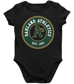 Quattro Formatee Oakland Athletics - Baseball Sport MLB Mannschaft Team Kurzarm Baby Body Einzelteiler Strampler von Quattro Formatee