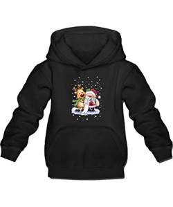 Quattro Formatee Rentier Weihnachtsmann - Weihnachten X-Mas Weihnachtsoutfit Familien Set Weihnachtspullover Kinder Pullover Sweatshirt von Quattro Formatee