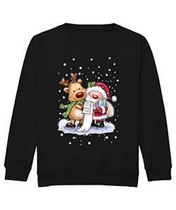 Quattro Formatee Rentier Weihnachtsmann - Weihnachten X-Mas Weihnachtsoutfit Familien Set Weihnachtspullover Kinder Pullover Sweatshirt von Quattro Formatee