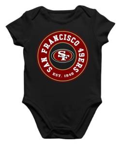 Quattro Formatee San Francisco 49ers - American Football Super Bowl Playoffs NFL Fans Kurzarm Baby Body Einzelteiler Strampler von Quattro Formatee