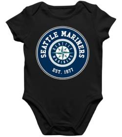 Quattro Formatee Seattle Mariners - Baseball Sport MLB Mannschaft Team Kurzarm Baby Body Einzelteiler Strampler von Quattro Formatee