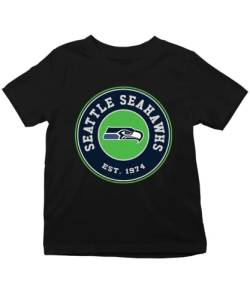 Quattro Formatee Seattle Seahawks - American Football Super Bowl Playoffs NFL Fans Kinder T-Shirt von Quattro Formatee