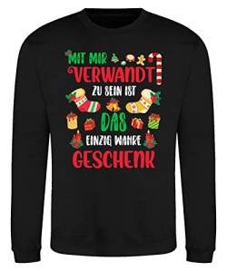 Quattro Formatee Verwandt Geschenk - Weihnachten X-Mas Weihnachtsoutfit Familien Set Weihnachtspullover Pullover Sweatshirt von Quattro Formatee