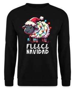 Schaf Lichterkette Fleece Navidad Jude - Weihnachten X-Mas Christmas Pullover Sweatshirt von Quattro Formatee