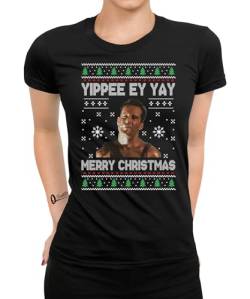 Stirb Langsam Merry Christmas Bruce Willis - Weihnachten X-Mas Ugly Christmas Frauen Damen T-Shirt von Quattro Formatee