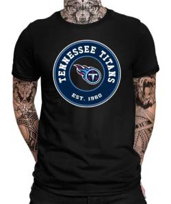 Tennessee Titans - American Football Team NFL Super Bowl Herren Männer T-Shirt | Schwarz | S von Quattro Formatee