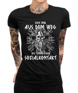 Valhalla - Wikinger Viking Berserker Norse Valknut Wodan Nordmann Wodan Odin T-Shirt | Schwarz | XL von Quattro Formatee