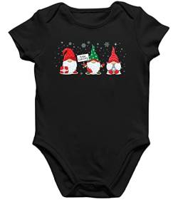 Wichtel Nordische GNOME Elfen Schweden - Weihnachten X-Mas Weihnachtsoutfit Familien Set Kurzarm Baby Body Einzelteiler Strampler von Quattro Formatee