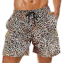 Herren-Badehose, kurz, schnelltrocknend, mit Netzfutter, modischer Trend - - XX-Large von Queen Hero