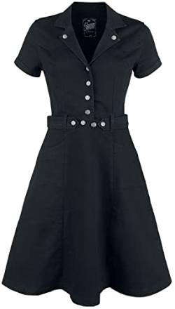 Queen Kerosin Workwear Dress Frauen Mittellanges Kleid schwarz XL von Queen Kerosin