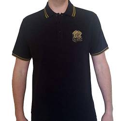 Queen 'Crest Logo' (Black) Polo Shirt (Large) von Queen