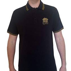 Queen 'Crest Logo' (Black) Polo Shirt (medium) von Queen