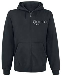 Queen Crest Vintage Männer Kapuzenjacke schwarz M 50% Baumwolle, 50% Polyester Band-Merch, Bands von Queen