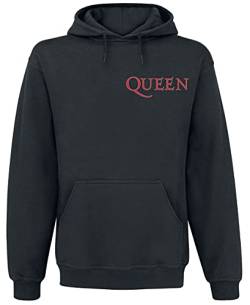 Queen Crest Vintage Männer Kapuzenpullover schwarz M 80% Baumwolle, 20% Polyester Band-Merch, Bands von Queen