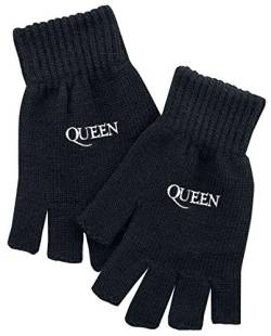 Queen Logo Unisex Kurzfingerhandschuhe schwarz 95% Polyacryl, 5% Elasthan Band-Merch, Bands von Queen