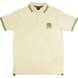 Queen Polo hemd -L- Crest Logo Creme von Queen