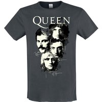 Queen T-Shirt - Amplified Collection - Autographs - S bis 3XL - für Männer - Größe 3XL - charcoal  - Lizenziertes Merchandise! von Queen