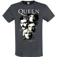 Queen T-Shirt - Amplified Collection - Autographs - S bis 3XL - für Männer - Größe M - charcoal  - Lizenziertes Merchandise! von Queen