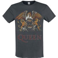 Queen T-Shirt - Amplified Collection - Royal Crest - XXL - für Männer - Größe XXL - charcoal  - Lizenziertes Merchandise! von Queen