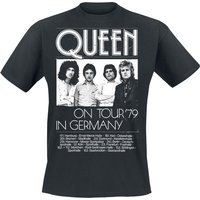 Queen T-Shirt - Germany Tour 79 - S bis XXL - für Männer - Größe M - schwarz  - Lizenziertes Merchandise! von Queen
