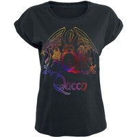 Queen T-Shirt - Neon Pattern Crest - S bis XL - für Damen - Größe M - schwarz  - Lizenziertes Merchandise! von Queen